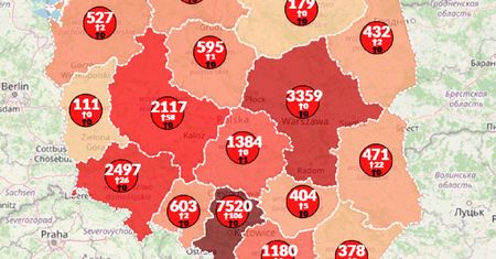 Koronawirus w Polsce. Mapa zarażeń pokazuje nowe przypadki śmiertelne. Już 1025 zgonów