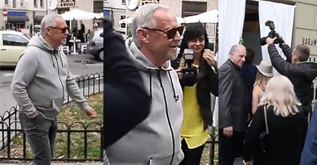 Nieogolony Kondrat przychodzi w bluzie na wesele
