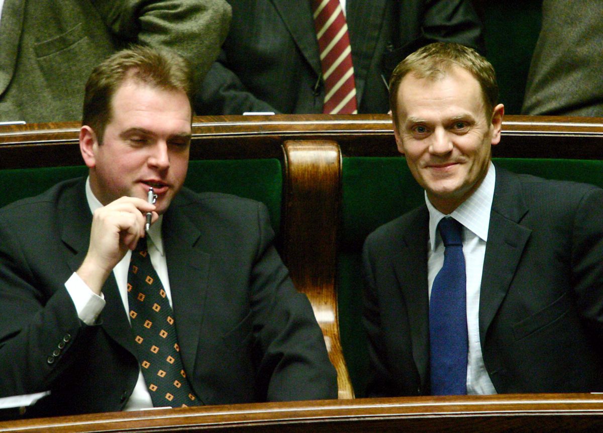 Paweł Piskorski i Donald Tusk, 2003 rok 