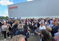 Majowy protest przed zakładem Aquinos w Łodzi