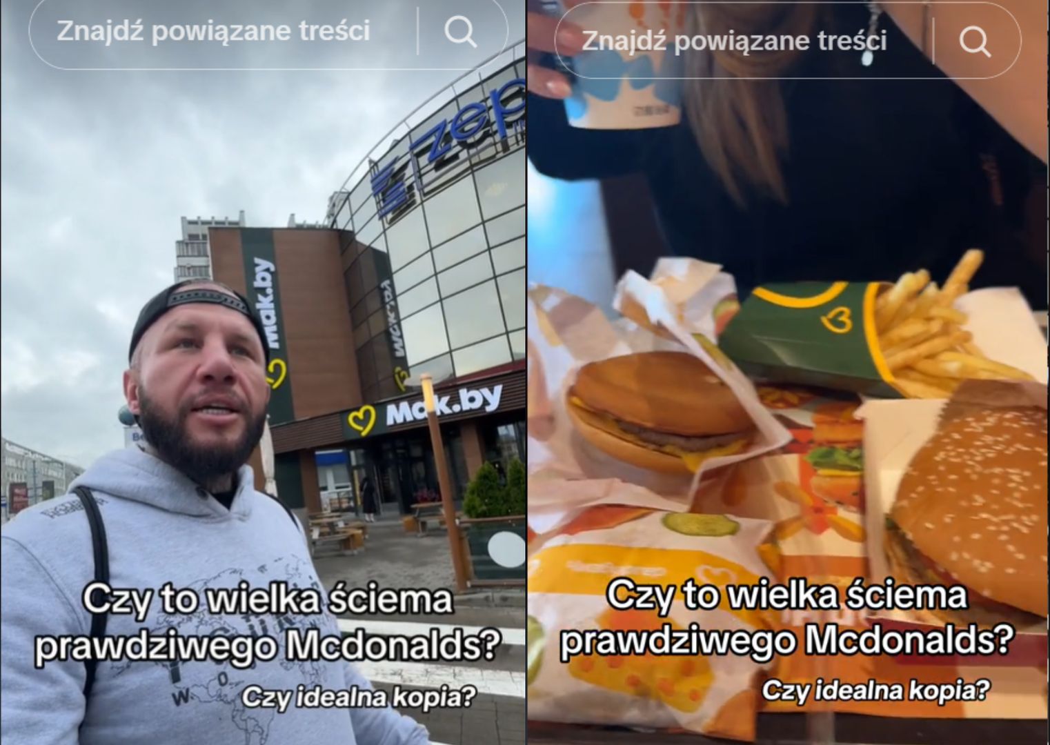 "Wszystko wygląda tak samo". Polak odwiedził białoruski fast food