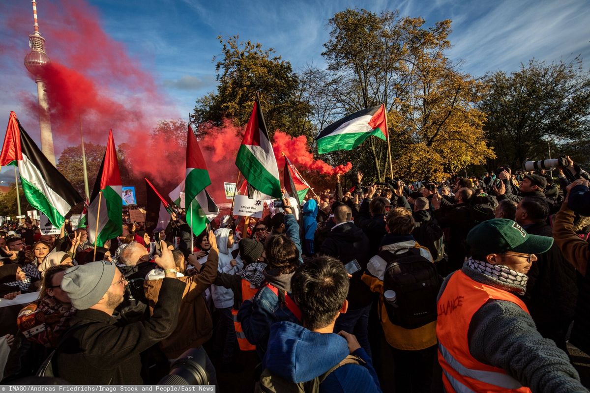 Demonstracje poparcia dla Palestyny na świecie w Berlinie
