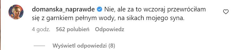 Aleksandra Domańska odpisała Aleksandrze Żebrowskiej 