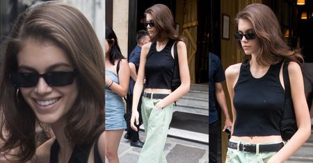 Zabiedzona Kaia Gerber snuje się po Paryżu
