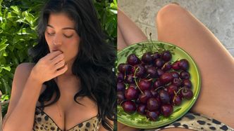Kylie Jenner zajada się czereśniami w KUSYM BIKINI