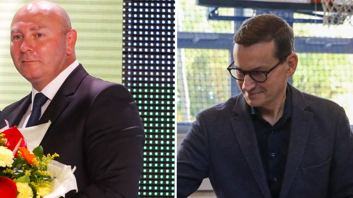 Na zdjęciu od lewej: Szymon Ziółkowski i Mateusz Morawiecki.