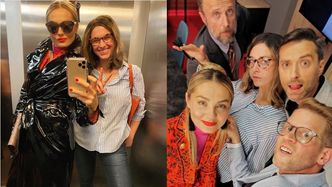 Rozbawione Małgorzata Socha i Julia Kamińska pozują do selfie w charakteryzacjach z "BrzydUli" (FOTO)
