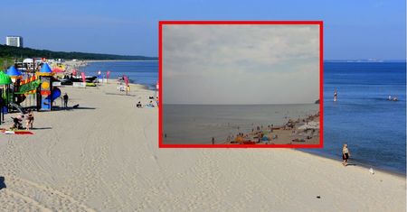 Piątek, godzina 6.15. Ujęcie z plaży w Międzyzdrojach