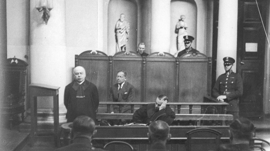 Sala rozpraw Sądu Okręgowego w Warszawie na fotografii z 1931 roku