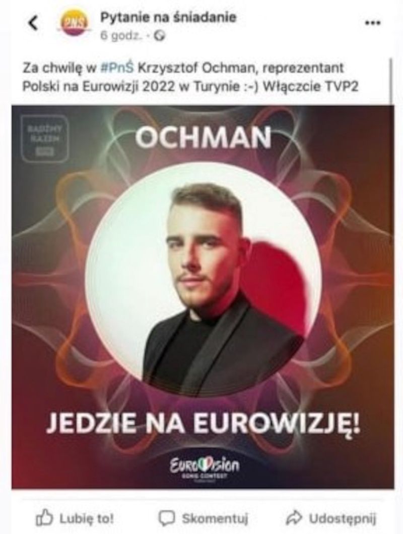 Wpadka w "Pytaniu na śniadanie". Krystian Ochman komentuje 
