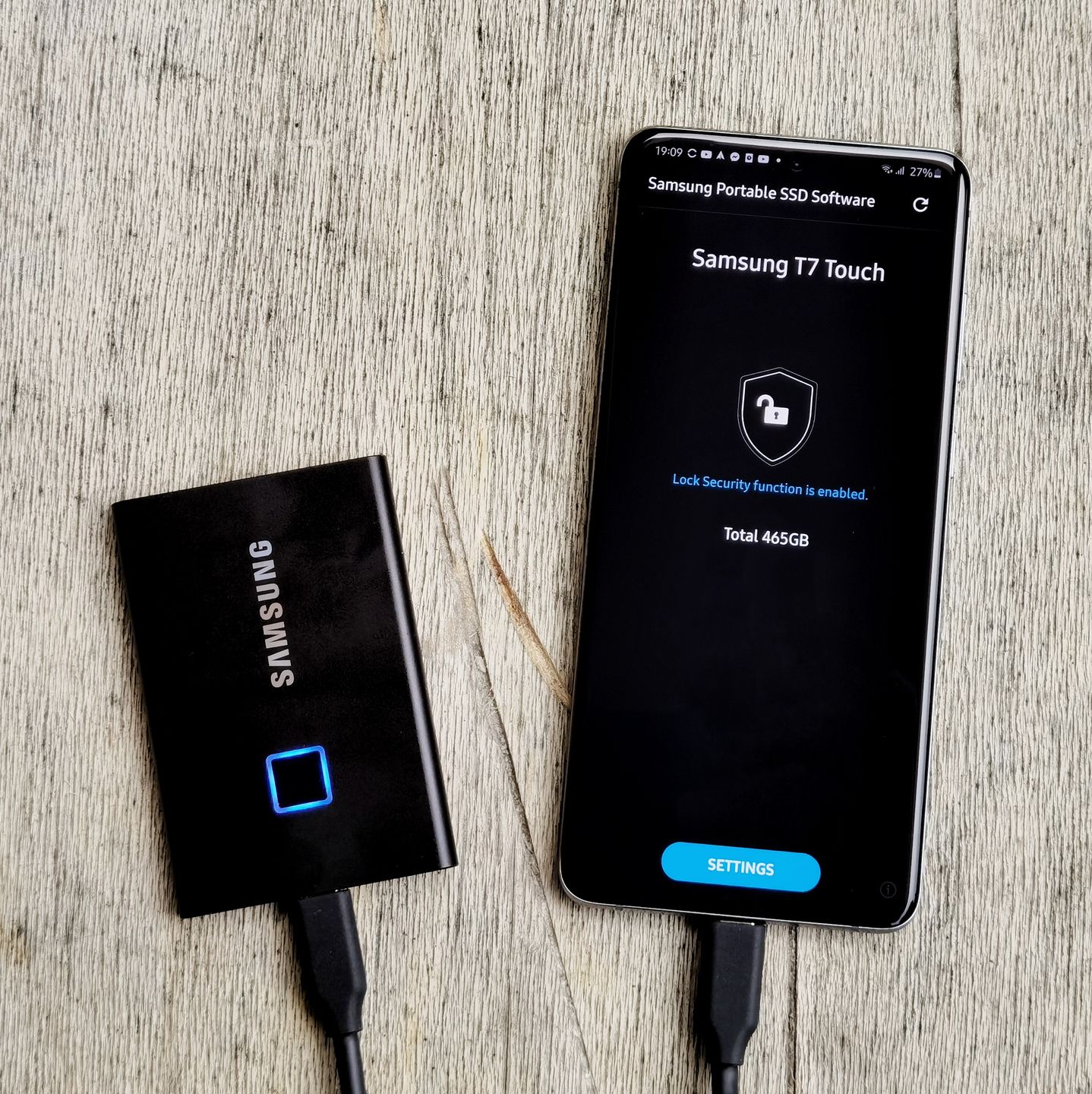 Zrobi kopię zapasową danych i zabezpieczy je odciskiem palca. Samsung T7 Touch: test dysku SSD 2