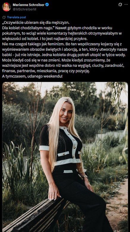 Marianna Schreiber prawi o feminizmie