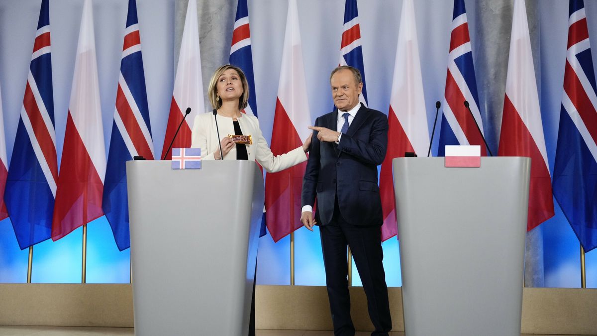 Wspólna konferencja Kristrun Frostadottir i Donalda Tuska