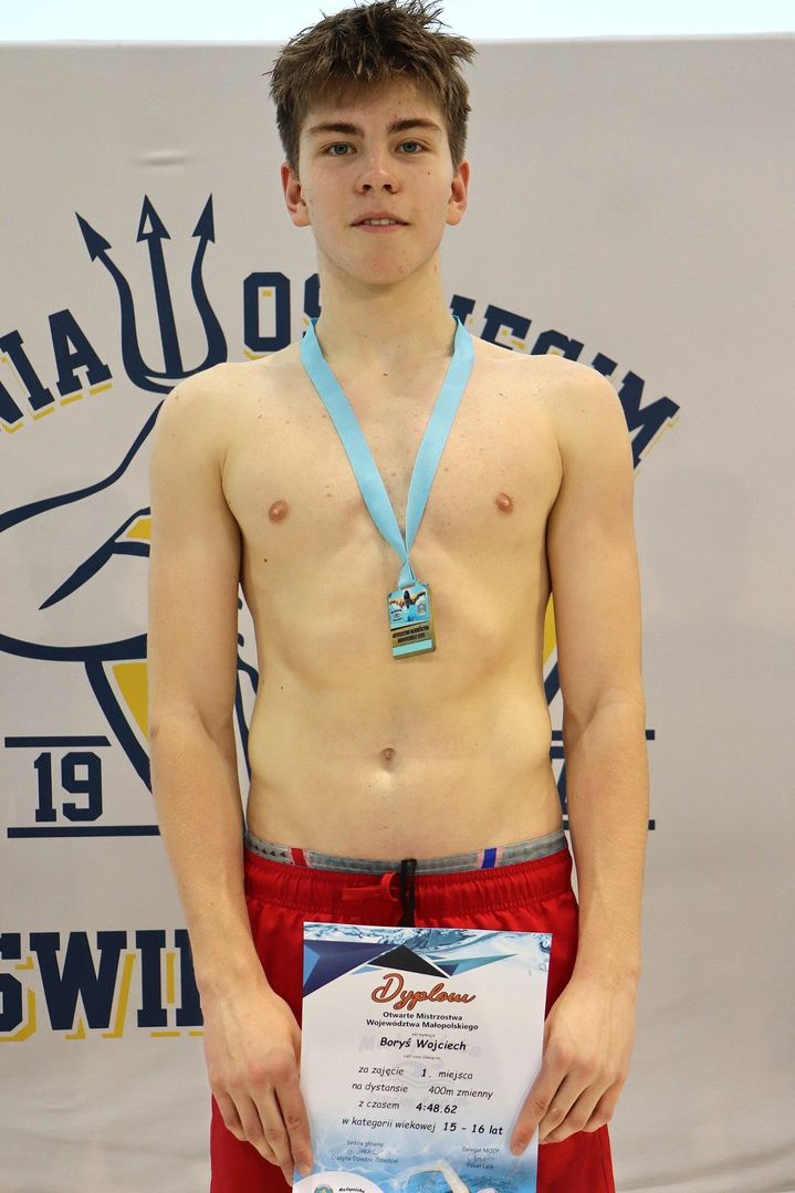 Wojciech Boryś, najlepszy zawodnik wśród 15- i 16-letnich chłopców.