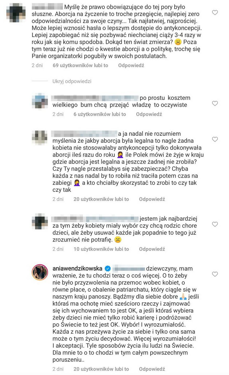 Anna Wendzikowska komentuje protesty i odpiera zarzuty internautów