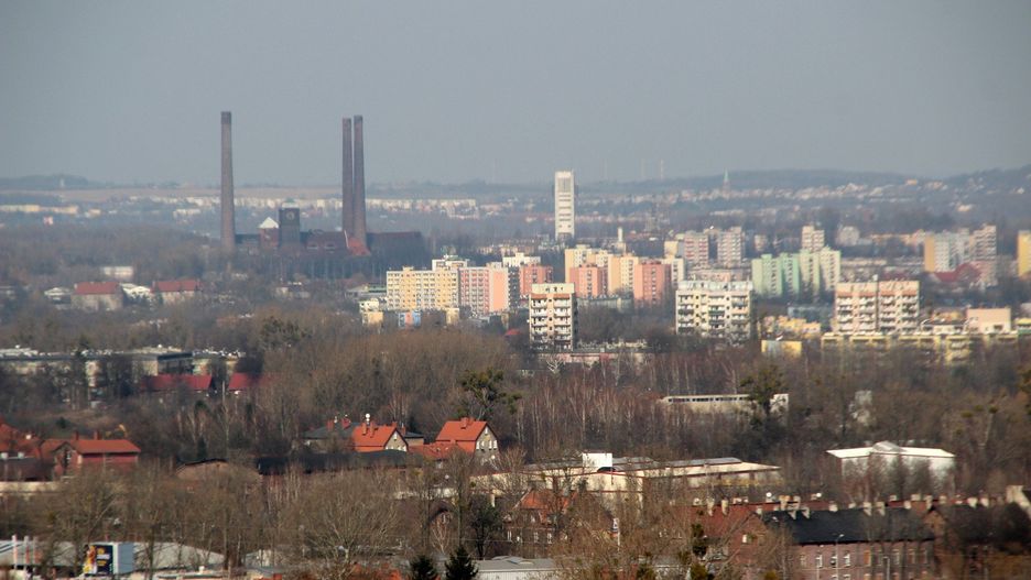 Panorama Śląska z Wielkiego Pieca na Nowym Bytomiu
