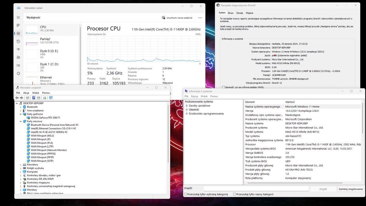 Windows 11: jak sprawdzić konfigurację sprzętową?