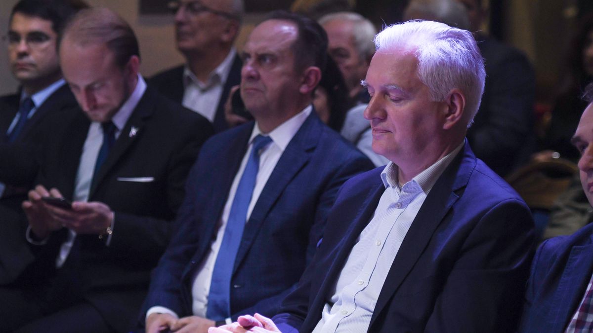 A FilE PICTURE of Jaroslaw Gowin, Polish Deputy PM, Minister of Science and Higher Education and the Leader of Agreement political Party, seen during an evening talk in Krakow on November 28, 2019. Today, Jarosaw Gowin has resigned from the government. His Agreement party allied to Law and Justice (PiS) remains within the coalition.On Monday, April 6, 2020, in Krakow, Poland. (Photo by Artur Widak/NurPhoto via Getty Images)