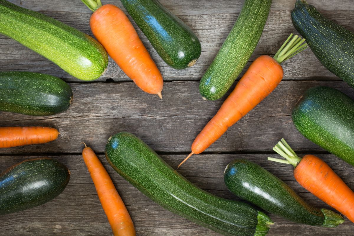 Zucchini and carrot will create an brilliant duo.