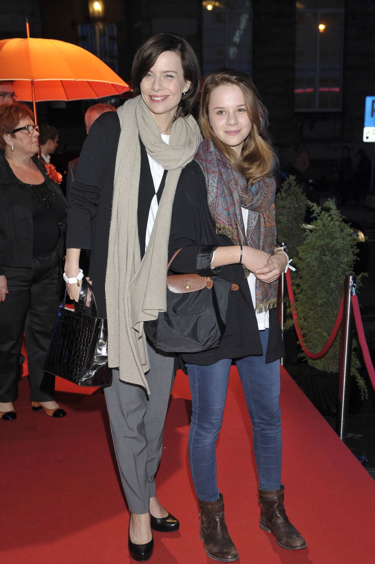 Agata Kulesza z córką Marianną w 2012 roku