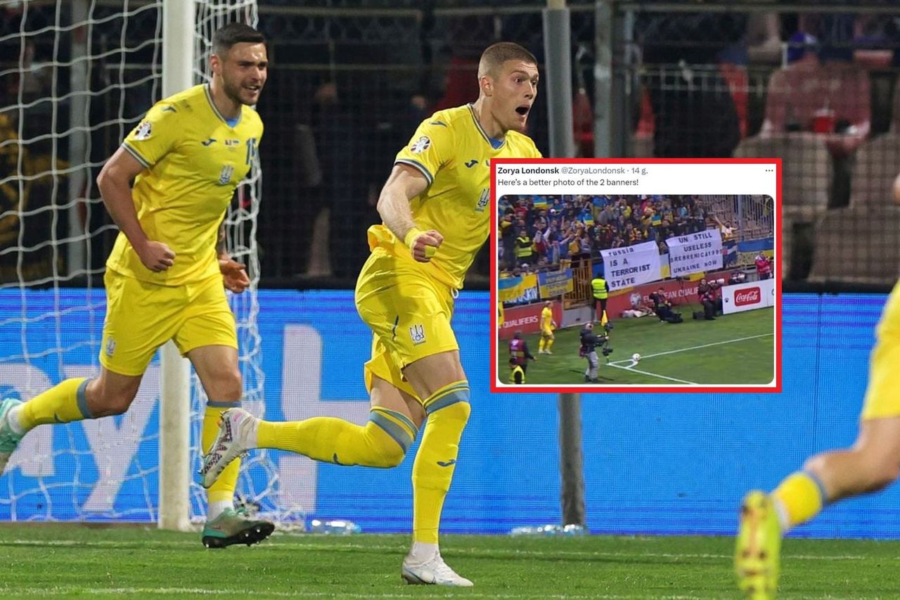 Ukrainian fans use Euro play-off to highlight UN failures and Russia's aggression