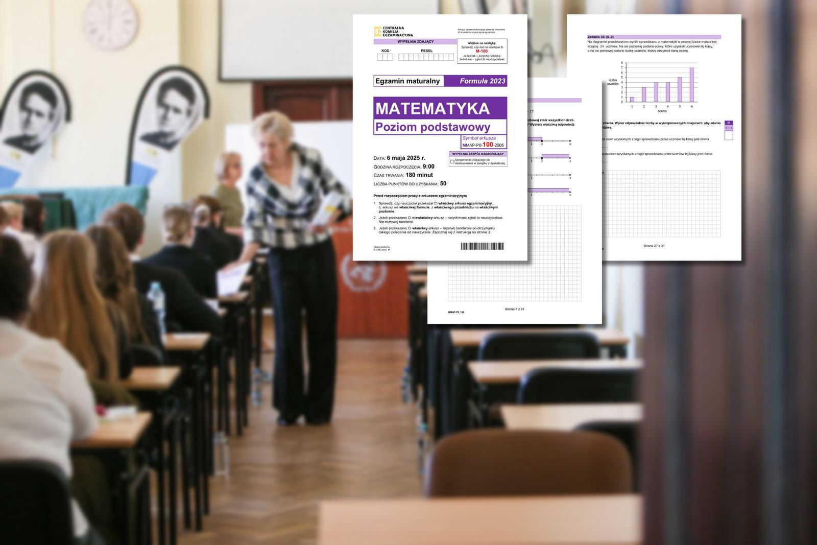 Matura 2025 z matematyki - arkusze CKE opublikowane