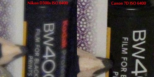 Canon 7D vs Nikon D300s - porównanie ISO