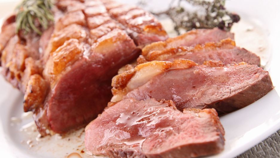 Grillowany filet z kaczki z zielonym puree