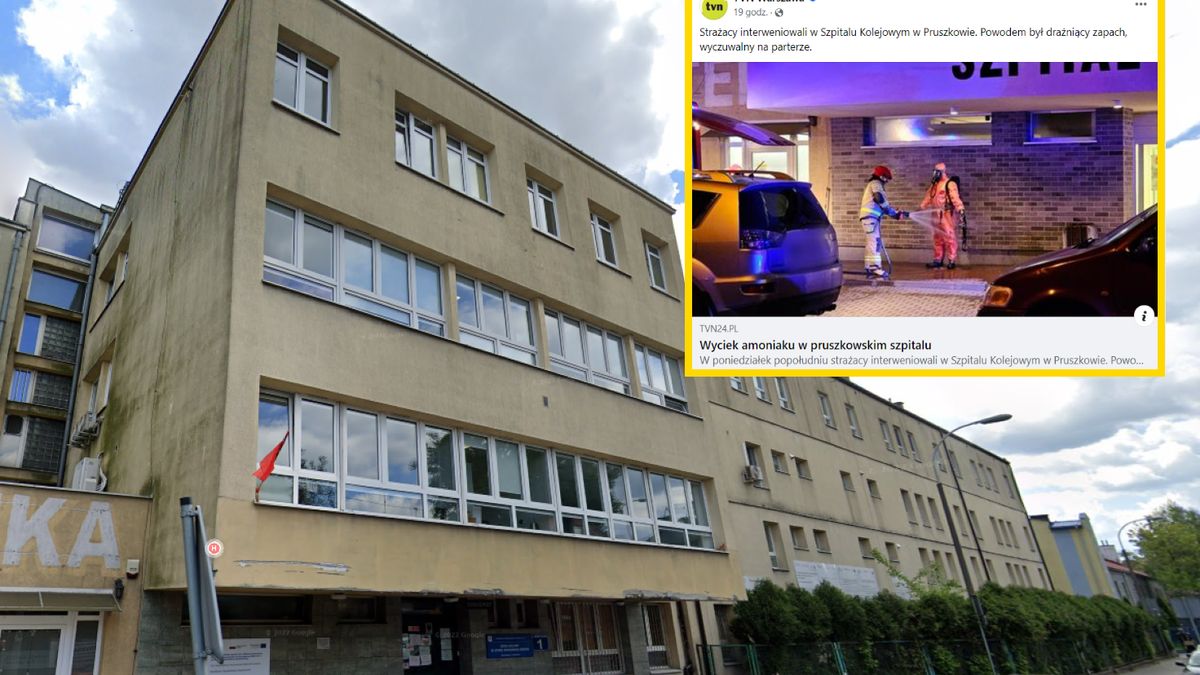 Wyciek amoniaku w pruszkowskim szpitalu 