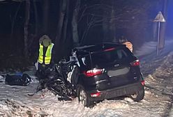 Czołowe zderzenie z ciężarówką. Zginął mężczyzna