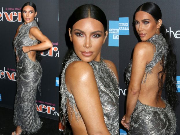 Kim Kardashian świeci plecami na premierze musicalu o Cher