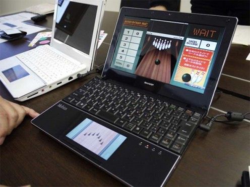 Sharp Mebius PC-NJ70A - pierwszy netbook z trackpadem LCD!