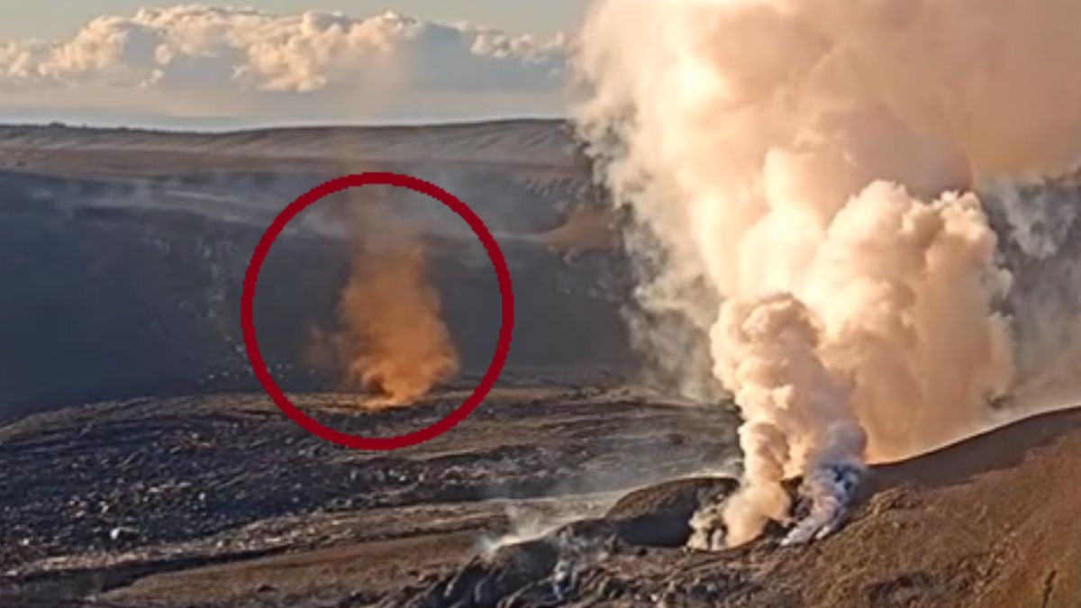 "Diabełki pyłowe" przy wulkanie