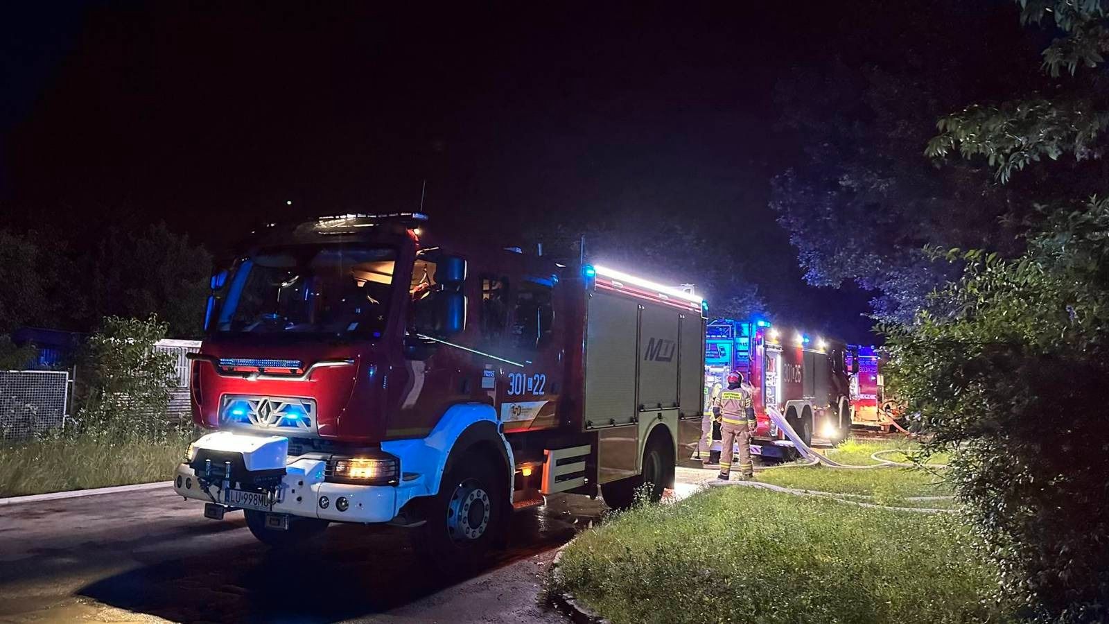 Pożar drukarni przy ul. Doświadczalnej w Lublinie