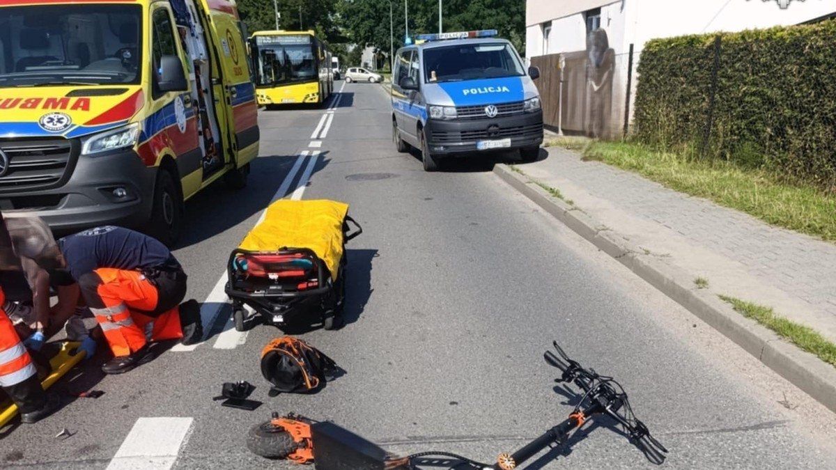 Kierujący tą hulajnogą miał 4 promile. Nie ujechał za daleko