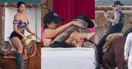 Zakochani Kourtney Kardashian i Travis Barker MIGDALĄ SIĘ I JEŻDŻĄ KONNO w Meksyku (ZDJĘCIA)