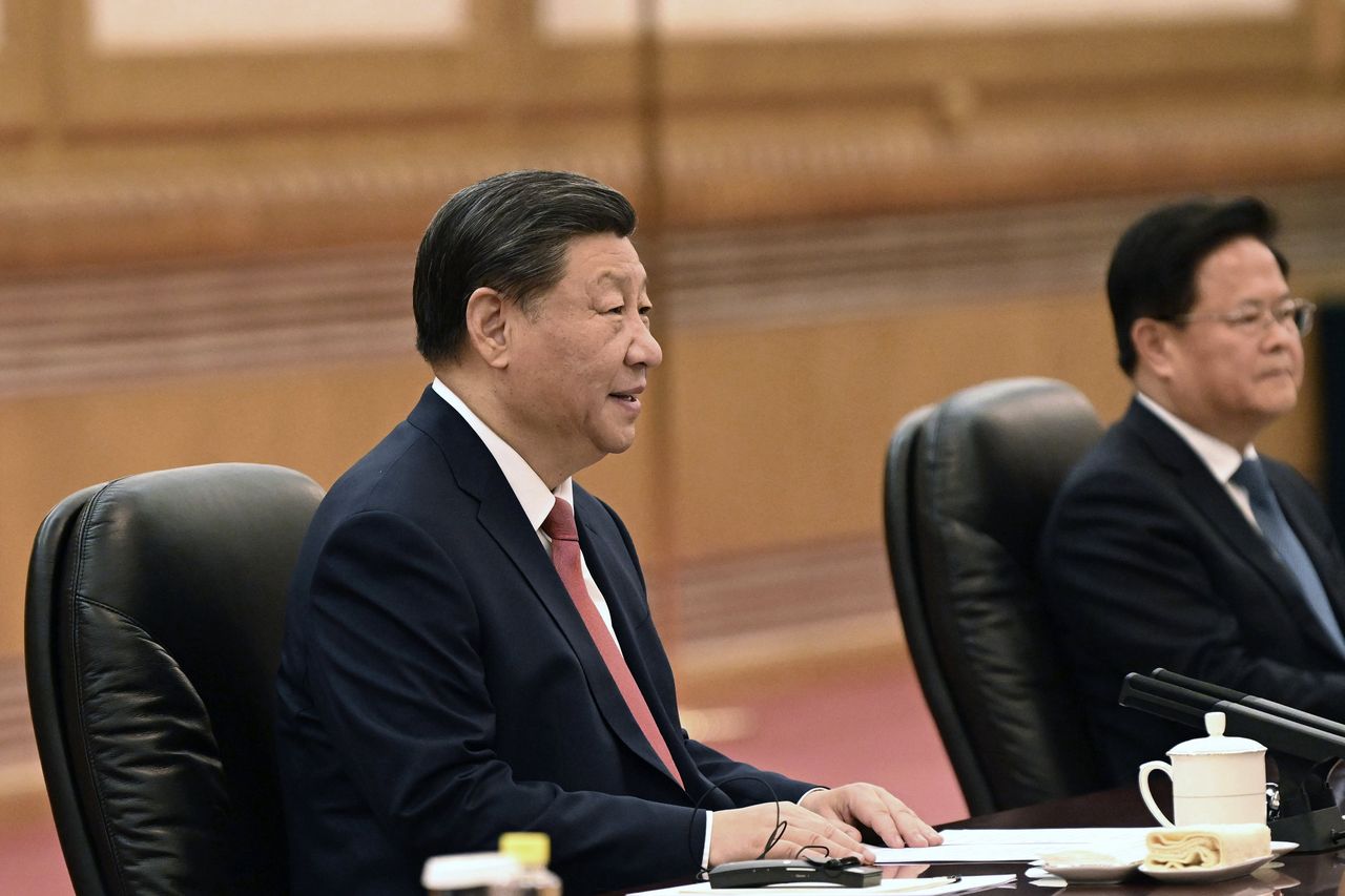 BEIJING , CHINA - JANUARY 12 : Prime Minister Alexander De Croo visits the People's Republic of China from 10 to 13 January 2024 (Day 2) 
- Meeting with Chinese President Xi Jinping on January 12, 2024 in Beijing , China, 12/01/2024 ( Photo by Didier Lebrun / Photonews via Getty Images)