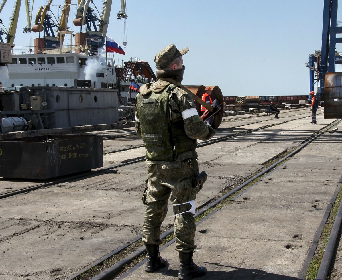 Port w okupowanym przez Rosjan Mariupolu