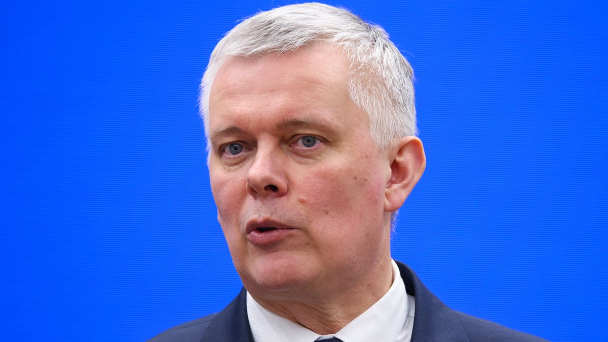 Tomasz Siemoniak, Ministry of the Interior and Administration , holds a press conference in Krakow, Poland on March 27, 2025 (Photo by Beata Zawrzel/NurPhoto via Getty Images)