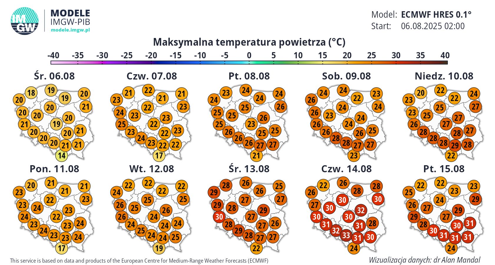 Prognoza pogody na 10 dni