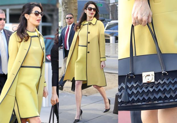 Ciężarna Amal Clooney w stylizacji za 25 tysięcy