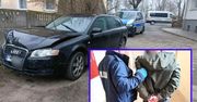 Pijany jechał przez miasto w zmiażdżonym audi. Uderzył w auto na parkingu