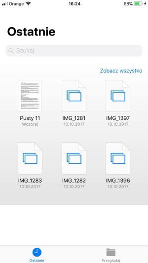 iPhone 8 Plus aplikacja pliki