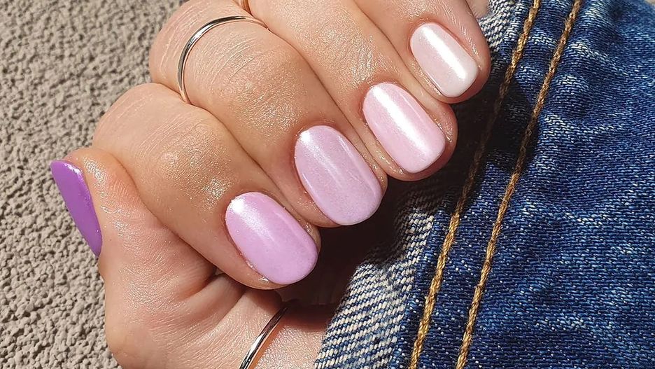 paznokcie, dłoń, manicure