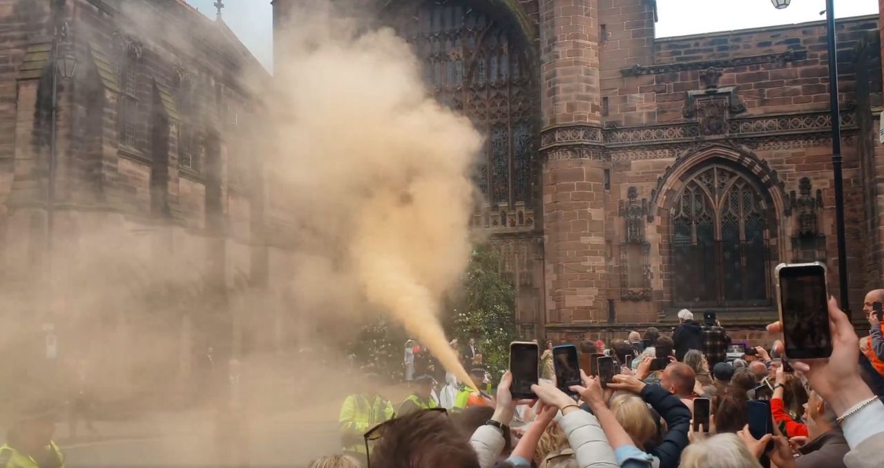 Recording of the incident at the wedding of the Duke of Westminster