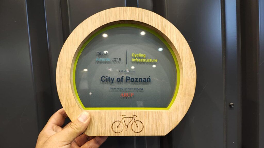Poznań z prestiżową nagrodą Europejskiej Federacji Cyklistów za mosty Berdychowskie