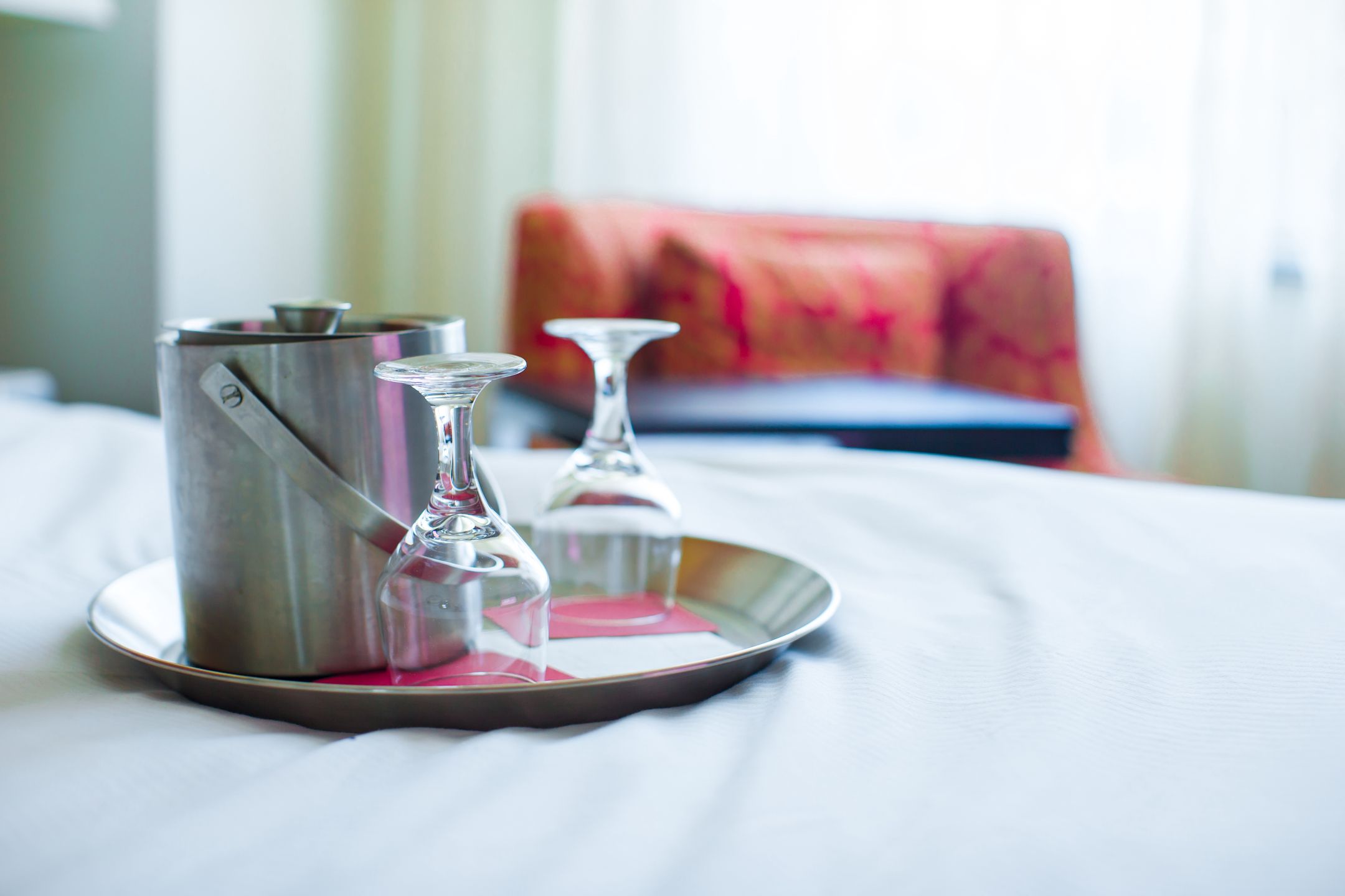 Romantic bedroom with wine glasses and ice bucket in luxury hotel interior
Two glasses on the double bed as romantic concept
hotel, interior, bed, room, wine, glasses, relax, decoration, ice, bucket, accommodation, luxury, wine glass, modern, rest, furniture, welcoming, home, romantic, comfortable, bedroom, wineglass, twin, apartment, motel, double, travel, business, holiday, pillow, suite, bedding, champagne, classic, elegance, indoors, residential, vacation, chilled, white, cheers, beverage, anniversary, drink, celebrate, celebration, alcohol, bottle, lifestyle, glass