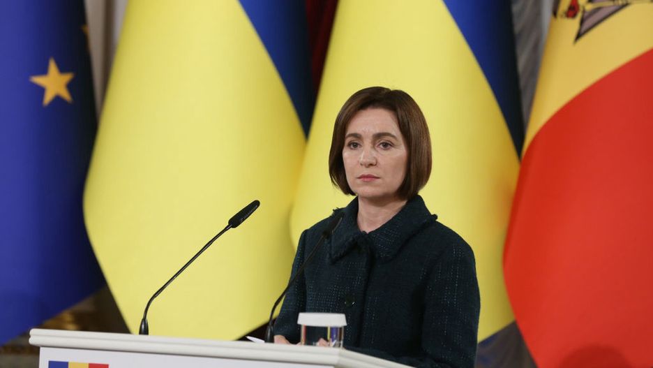 Volodymyr Zelenskyy Meets With Charles Michel And Maia Sandu
KYIV, UKRAINE - NOVEMBER 21: President of Moldova Maia Sandu during the press conference on November 21, 2023 in Kyiv, Ukraine. (Photo by Viktor Kovalchuk/Global Images Ukraine via Getty Images)
Global Images Ukraine