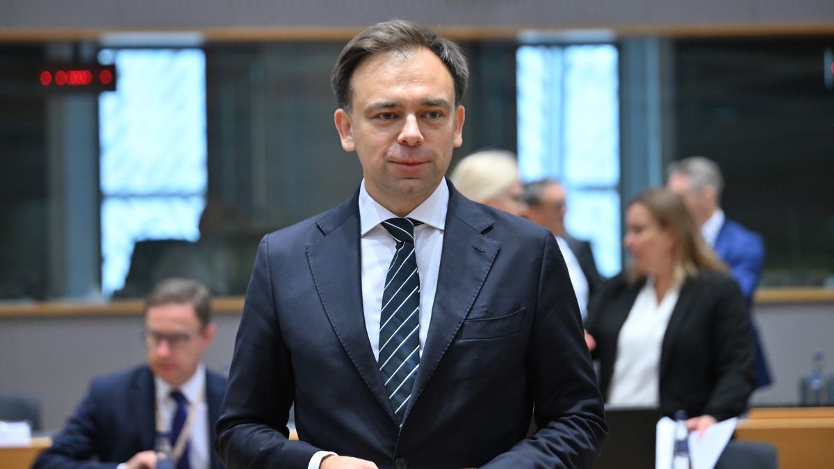 BRUSSELS, BELGIUM - JULY 08: Polish Finance Minister Andrzej Domanski attends EU Economic and Financial Affairs Council in Brussels, Belgium on July 08, 2025. (Photo by Dursun Aydemir/Anadolu via Getty Images)
