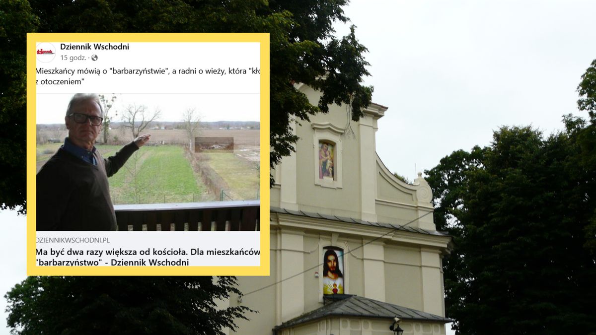 Maszt wyższy od kościoła? Mieszkańcy są oburzeni